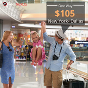 One way cheap Air Tickets New York- Dallas One Way from CAD $105